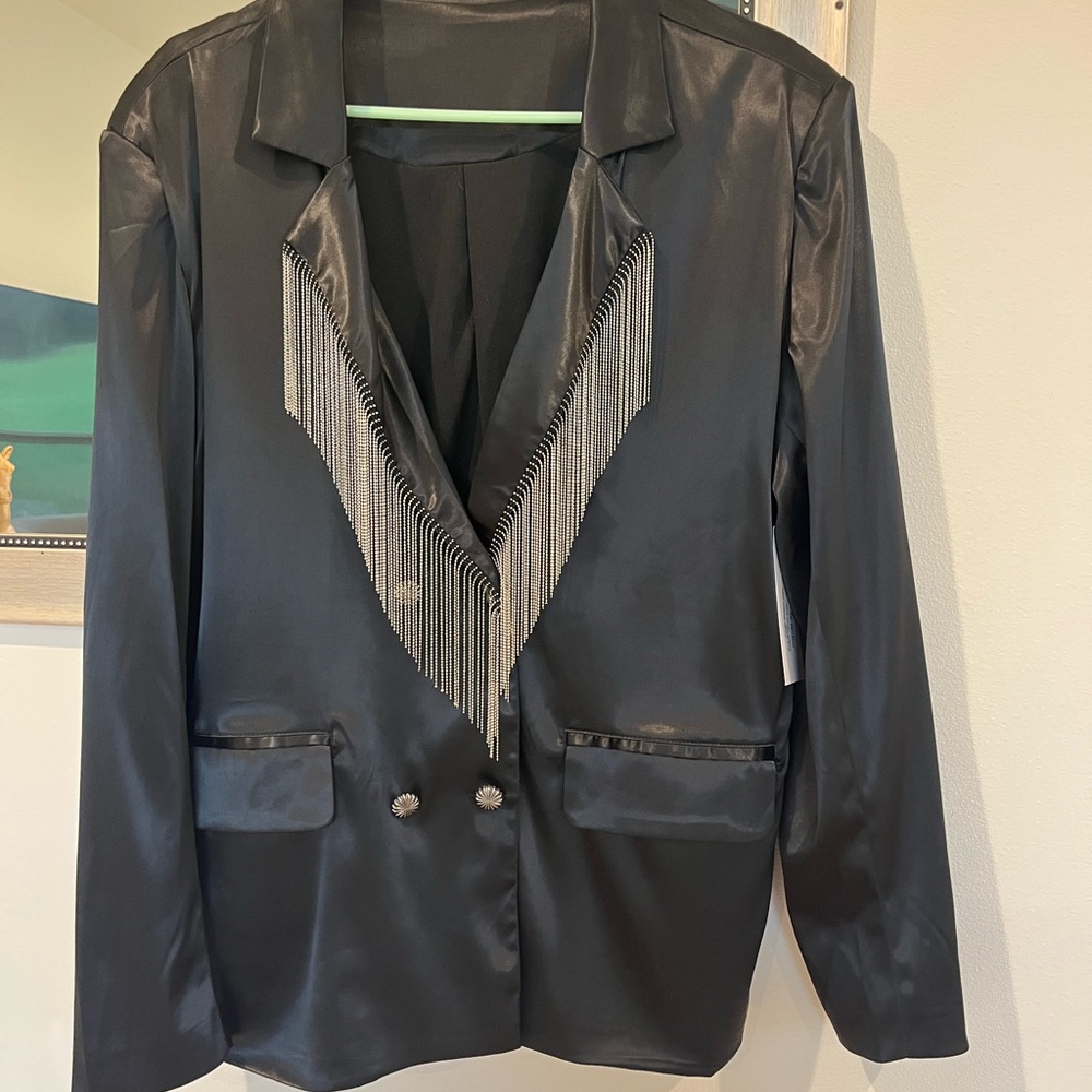 Two Fly Western Fringe Tuxedo Jacket